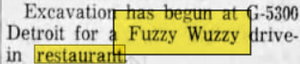 Fuzzy Wuzzy - Jun 03 1962 Article